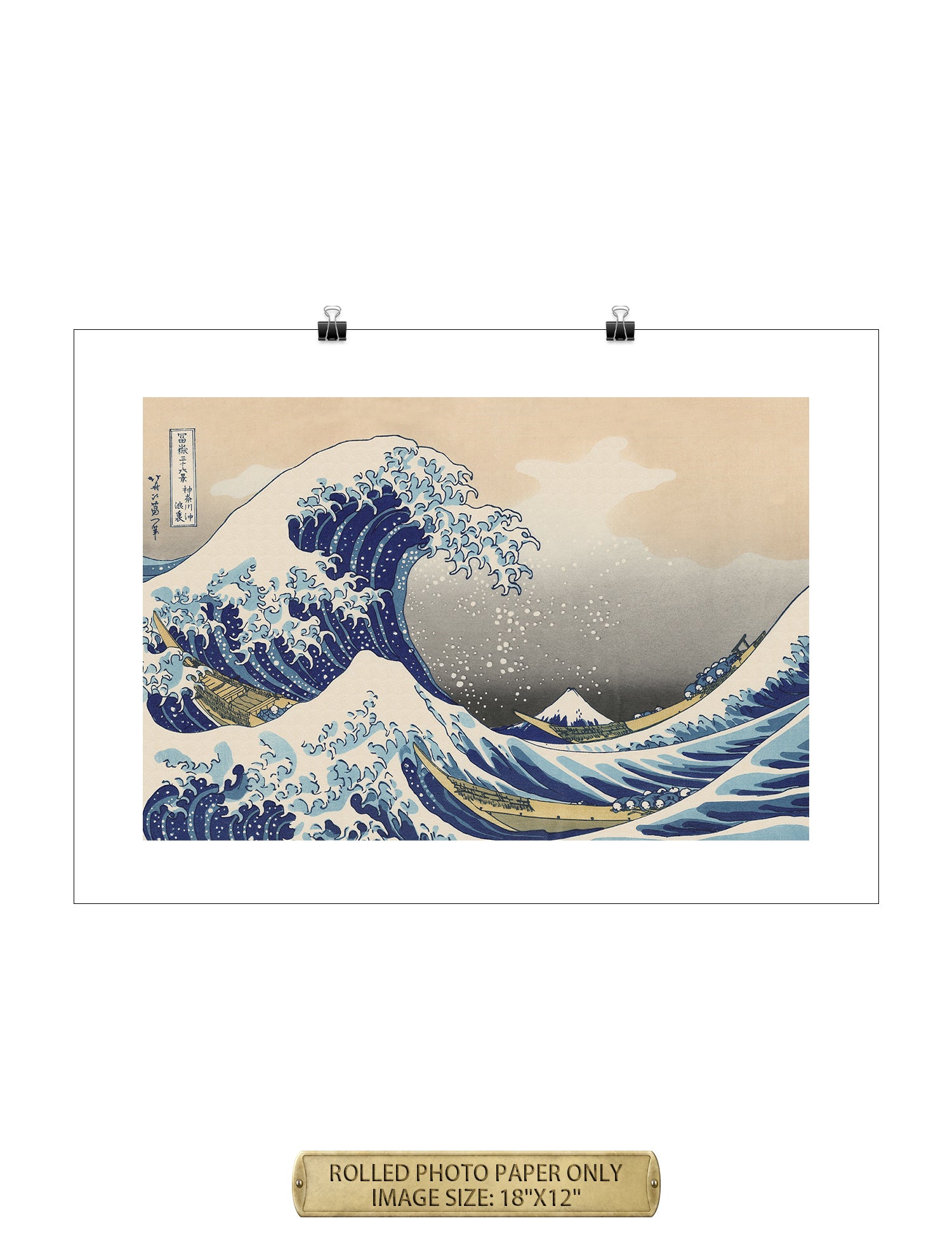 The Great Wave off Kanagawa(Triptych). - Image 7